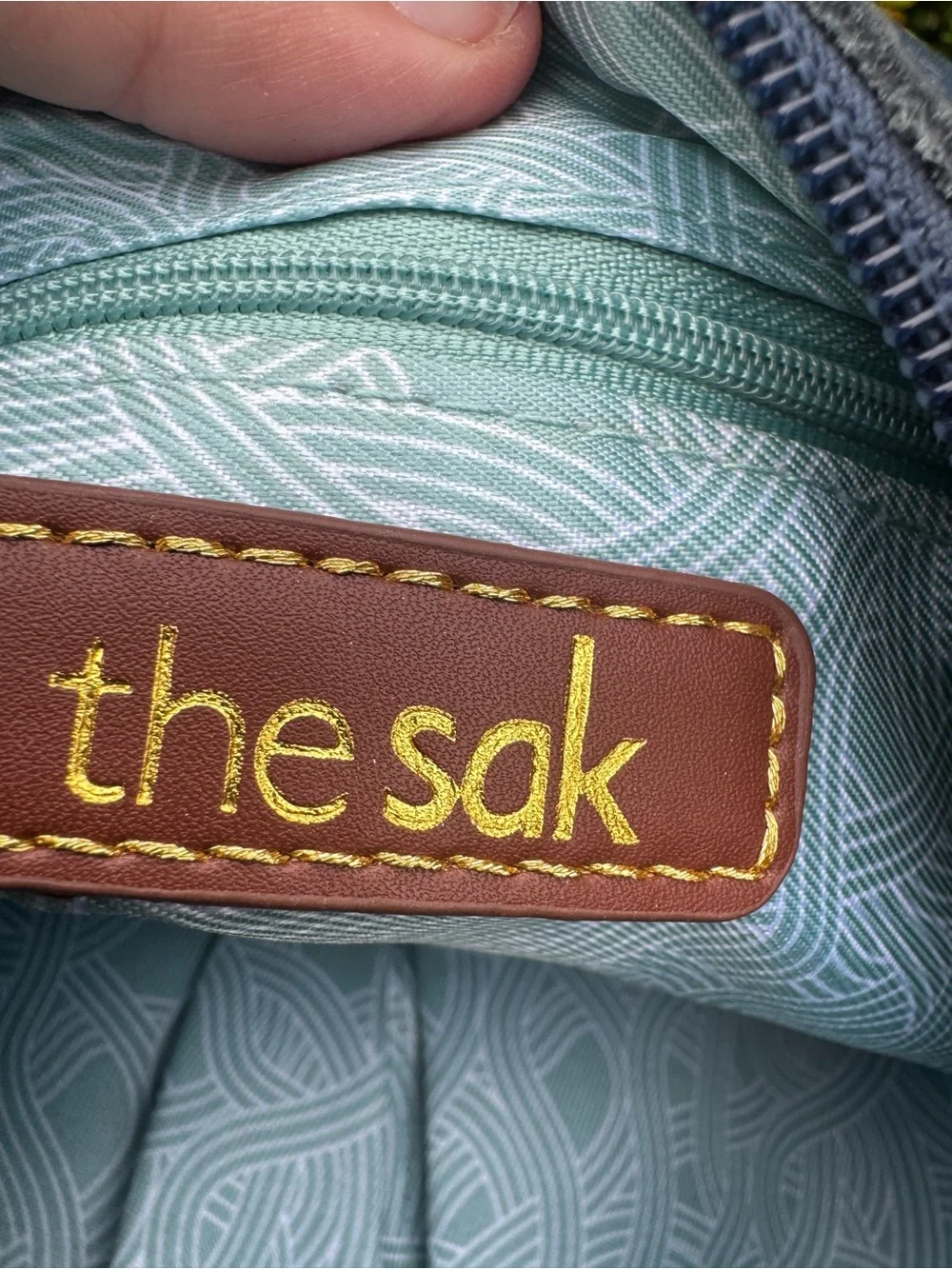The Sak Navy Leather Crossbody Bag